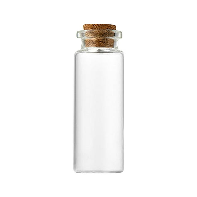 fheaev 10ml Glass Bottles Cork Stoppers Decoration Mini Glass Vials Cork Message Glass Bottle Vial Cork Small Glass Bottles Jars Corks For Wedding Party Favors