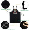 thumbnail image 3 of Qweryboo Funny Dad Grilling Aprons for Men, BBQ Grill King Chef Apron, Kitchen Cooking Apron for Gifts(Grill 1), 3 of 7