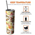 thumbnail image 6 of 20oz Happy Thanksgiving Turkey Fall Leaves Pumpkin Skinny Tumblers Stainless Steel Tumbler with Lid and Straw,Vacuum Insulated Double Wall Travel Tumbler Cups with Cleaning Brush for Coffee,Tea, 6 of 6