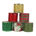 thumbnail image 1 of Cintas De Navidad Mezcla De Colores 6 Piezas 2-1/2 Pulgadas 6 Yardas Sunnimix Cinta de malla, 1 of 8