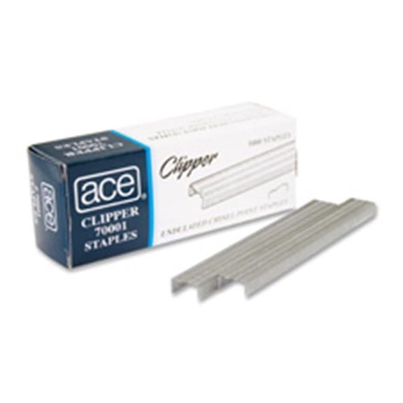 Ace Office Products Staples, Undulated, For 07020 Clipper Plier, 5000-BX