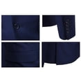 thumbnail image 3 of Conjunto de traje ajustado de 3 uds para hombre, chaqueta sólida con un botón, chaleco, pantalones, conjunto de negocios, 3 of 4