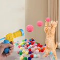 thumbnail image 5 of Pelota de peluche creativa para gatos yuxing Juguete para gatos pistola de tiro 20 piezas elásticas, 5 of 5