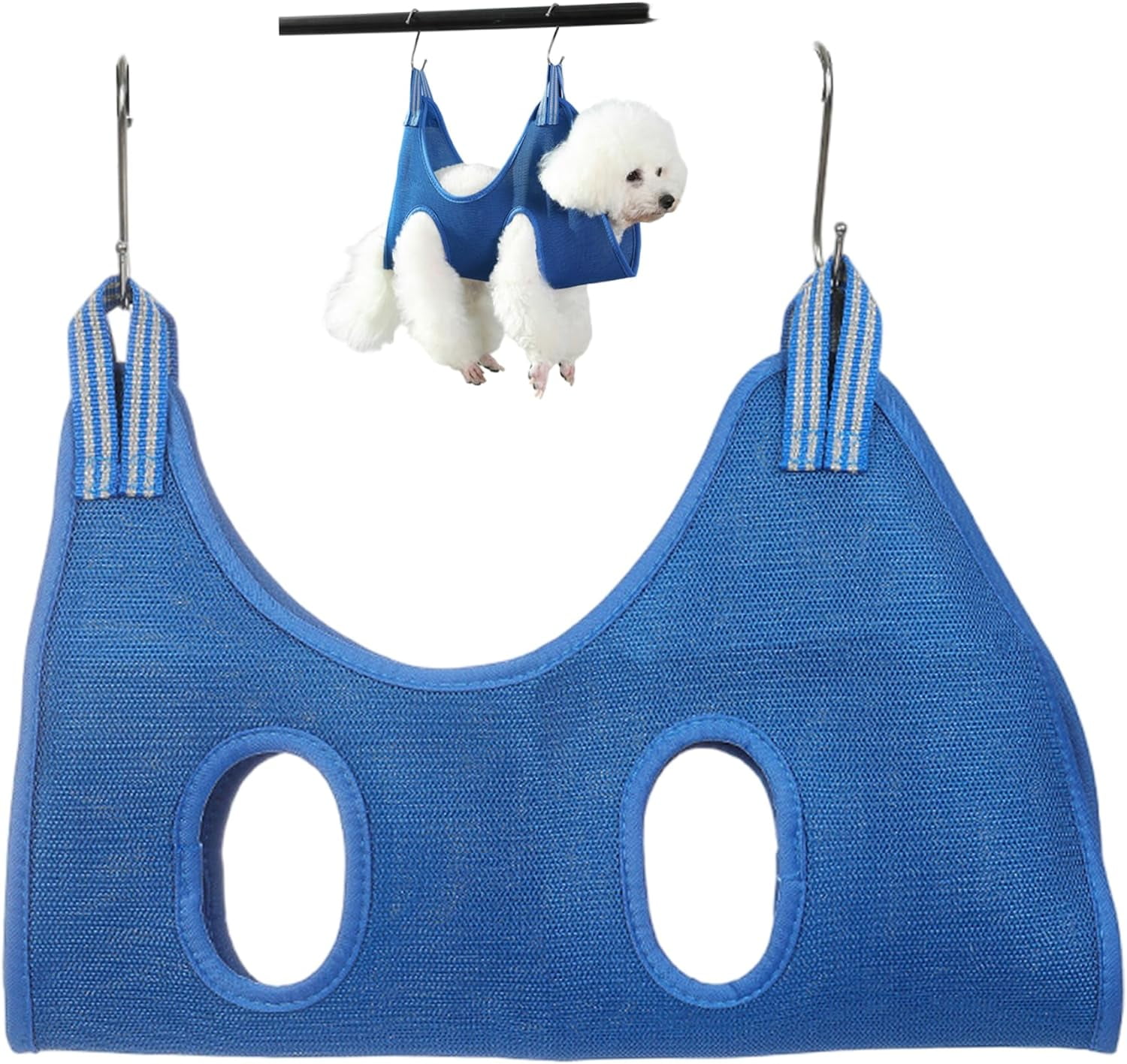 Pet Grooming Hammock Harness for Cats Small Dogs, Dog Sling for Cutting Nails, Dog Hanging Holder Hanger for Nail Trimming with Nail Clippers, Nail File, Scissors（L）