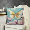 thumbnail image 2 of SHANXI  Spring Pillow Cover  Yellow Butterfly Decorations Seasonal Farmhouse Summer Pillow Case Decor for Sofa Couch 22x22in, 2 of 5