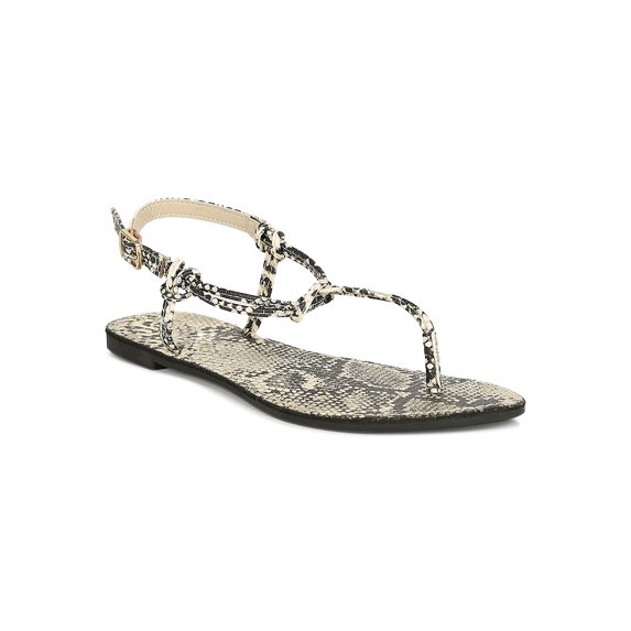 Women Snake Knotted Thong Flat Sandal 19295