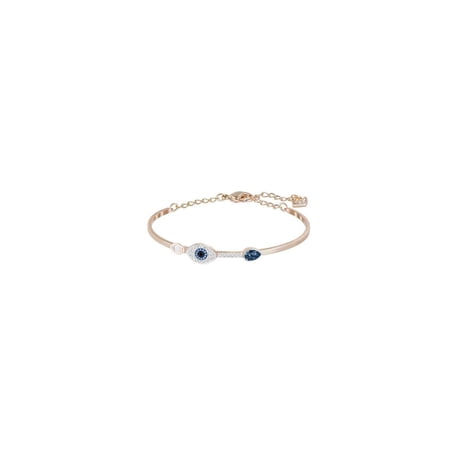 Swarovski Women's Blue Evil Eye Gold Bangle Bracelet