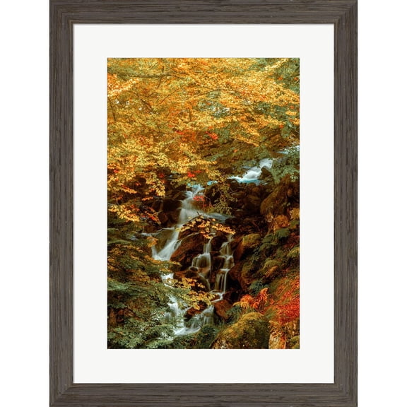Great Art Now Hidden Waterfall by Lars Van De Goor, Framed Wall Art, 21W x 27.5H