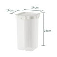 thumbnail image 3 of VONKY 2.6L Dividers Box Organizer Clear Plastic Case Storage Container for Cereal White, 3 of 9