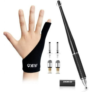 Mixoo Artist Gloves for Drawing Tablet 2 Pack - Palm Rejection Drawing  Gloves with Two Fingers for Paper Sketching, iPad, Graphics Painting, Good  for