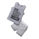 thumbnail image 3 of Guardurnaity Yinyinxull bebé niños 2 uds conjuntos sin mangas verano camisetas sin mangas pantalones cortos conjuntos de ropa gris 2-3 años conjuntos de ropa Gris 80cm Guardurnaity AP002834-02, 3 of 6