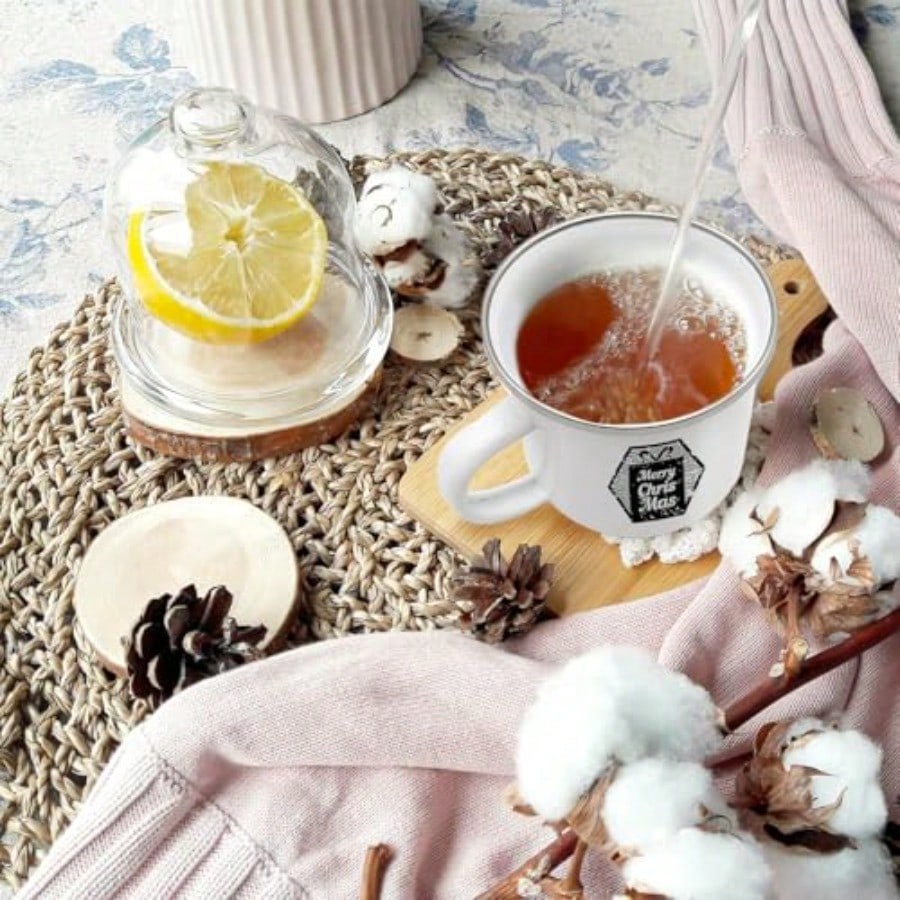 16 Pack Sublimation Blanks Enamel Mug Camping Outdoor Coffee Travel Metal Mug with Sier Rim for Heat Transfer DIY Gift White 12oz