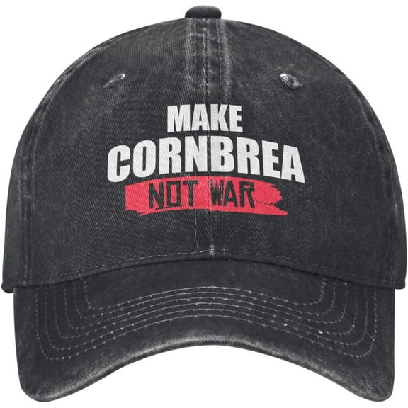 Make Cornbread Not War Baseball Cap Vintage Distressed Personalized Adjustable Washed Hats Sport Gift