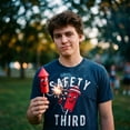 thumbnail image 4 of Mens Safety Third T Shirt Funny Fourth Of July Fireworks Dangerous Joke Tee for Guys Graphic Tees, 4 of 9
