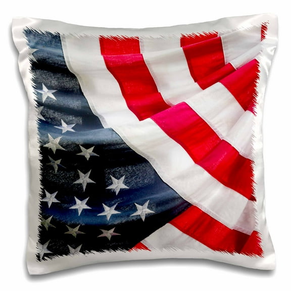 3dRose, Massachusetts, Cape Ann, 4th of July American flag, 16x16 inch Pillow Case