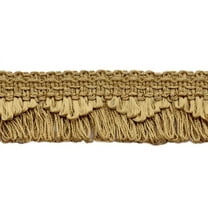 1 3/8" (3.5cm) Solid Scallop Loop Fringe | Fringe Trim # 0138SCLF,, Golden Beige #E16C (Dark Gold Beige) 5 Yards (15 ft/4.5m)