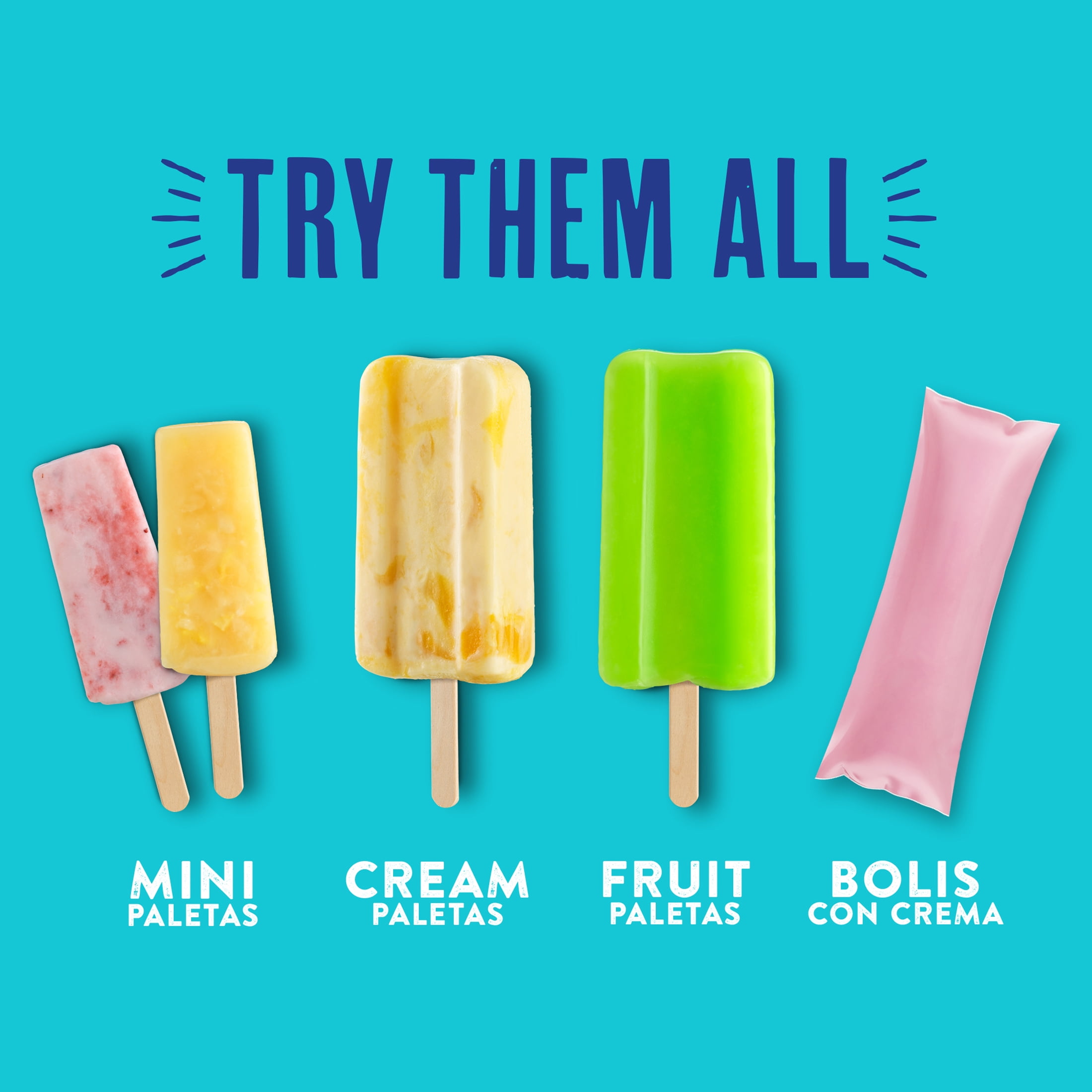 Helados Mexico Mangonada Fruit Bars, Frozen Non-Dairy Ice Pop, Gluten-Free, 16.5 oz, 6 Count