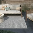 thumbnail image 2 of Coastal Pyramids Beige Neutral Indoor - Outdoor Polypropylene Area Rug, 2 of 6