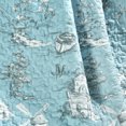 thumbnail image 4 of Lush Decor French Country Toile Cotton Reversible Throw, 60x50, Blue/White, Single, 4 of 7