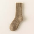 thumbnail image 4 of Lovskoo Women and Men Unisex Mid-Calf Socks Solid Color Breathable Comfortable Winter Warm Sports Socks Christmas Gifts Brown, 4 of 4