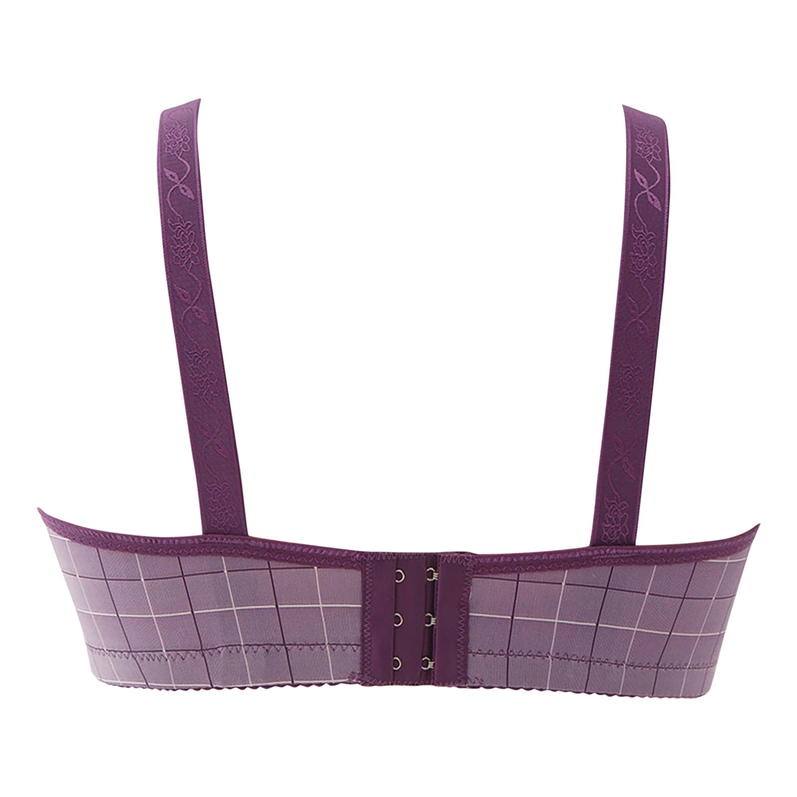 Buy NSALIZA Women Self Design Full Coverage Wirefree Non Padded Bra -  Purple, 36D, Pack of 2, NETNYLAPRPL36D_PO2