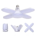 thumbnail image 1 of Lámpara de garaje E27 60W, luz blanca fría 6500K 5500Lm Lámpara de taller deformable con 4 paneles ajustables, iluminación de techo LED, para garajes, almacenes, gimnasios (juego de 1), 1 of 8