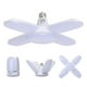 thumbnail image 1 of Lámpara de garaje E27 60W, luz blanca fría 6500K 5500Lm Lámpara de taller deformable con 4 paneles ajustables, iluminación de techo LED, para garajes, almacenes, gimnasios (juego de 1), 1 of 8