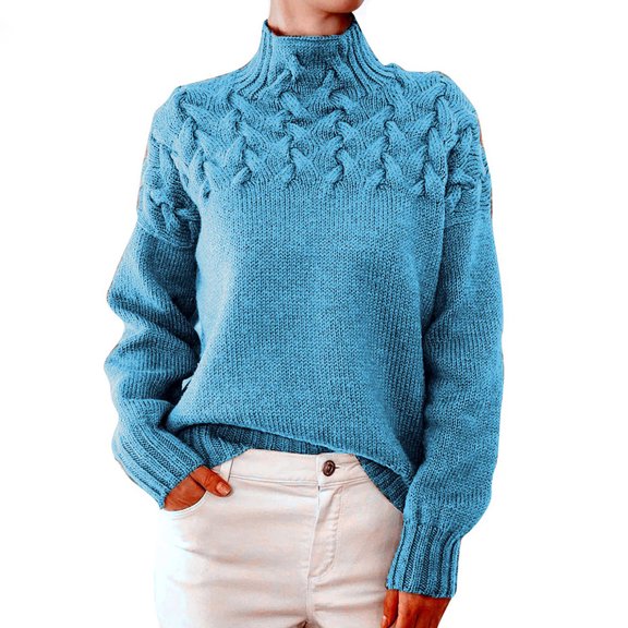 Women’s Cozy Knit Turtleneck Sweater | Soft Turtleneck Women Knit Sweater for Casual or Business Wear