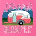 thumbnail image 2 of Happy Glamper | Fancy Camping Camper Van Caravan | Nature Lover Tri-Blend Racerback Sleeveless Top, Vintage Pink, L, 2 of 5