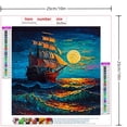 thumbnail image 2 of Sailboat Diamond Painting Kits For Adults 5D Diamond Art Kit For Beginners, DIY Paint With Round Full Diamonds Paintings Gem Art For Home Wall Decoration Gift (25x25cm/10x10inches), 2 of 5
