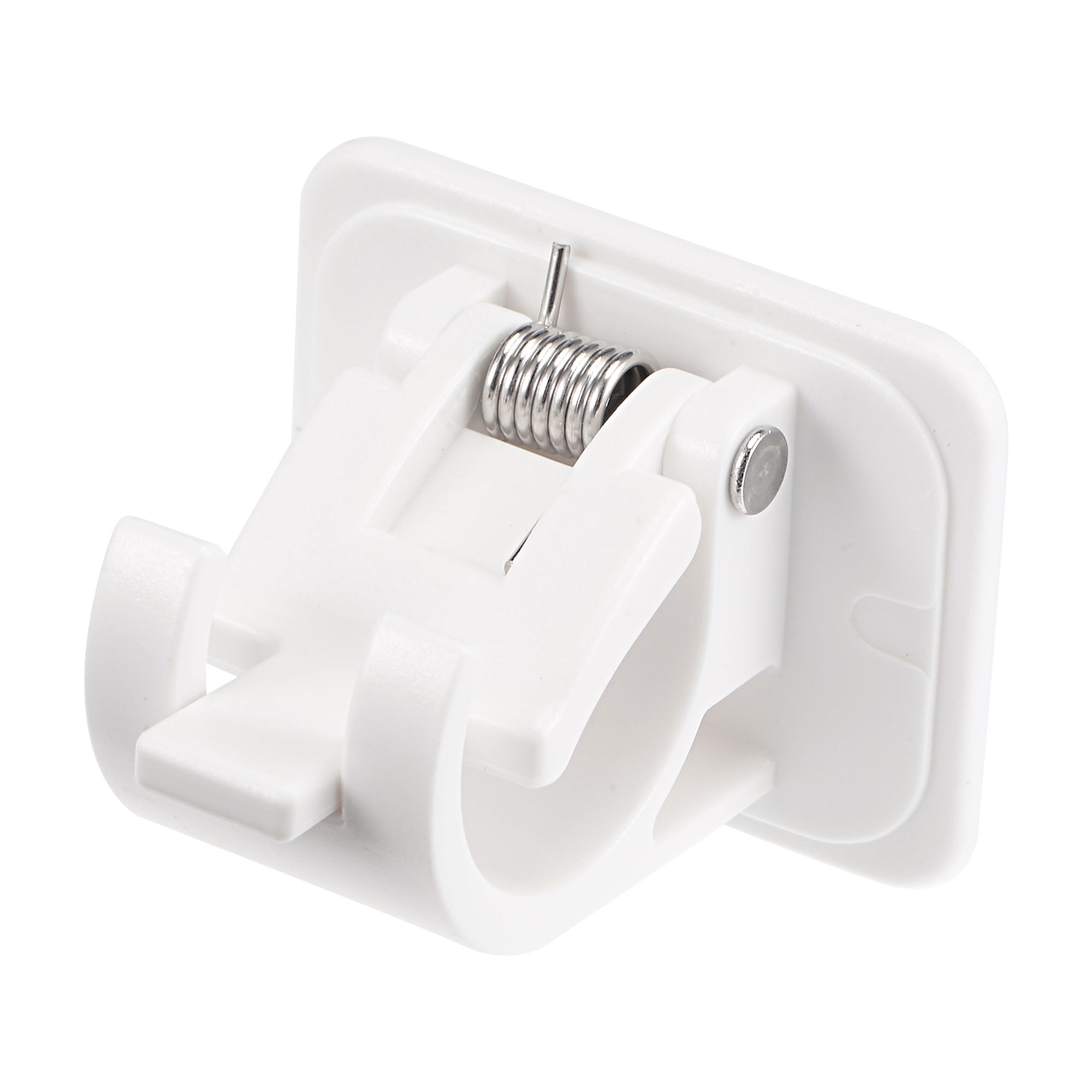 Uxcell Window Kitchen Bathroom Curtain Support Rod Clamp Holder White 2pcs