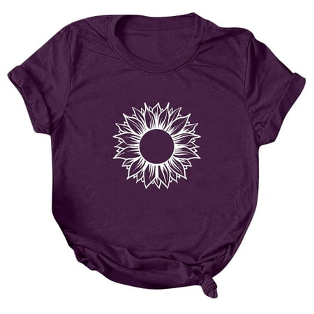 

Womens 2022 Trendy Summer Round Neck Short Sleeve Cute Graphic Tshirt Casual T shirt Blouse Long Sleeve Tee Shirts Ladies Going Out Plus Size Y2k Tees Fall Winter Boho Tunic Tops Corset Tops