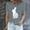 Gray, variant on Easter Clothes Women Crew Neck Short Sleeve Pink T-shirt Easter Bunny Print Y2k Tops L