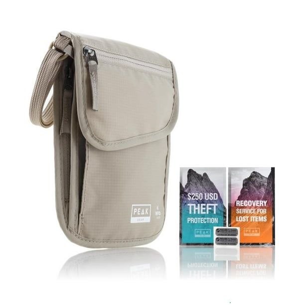 Peak Gear Neck Wallet & Hidden Passport Holder RFID w/Theft