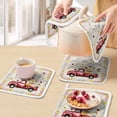 thumbnail image 5 of Farmhouse Flowers Pot Holders for Kitchen Heatproof Potholder, 2 Pack Botanical Floral Ladybirds Truck Hot Pads Multipurpose Oven Pads Cloth Potholders Trivet for Cooking and Baking, 5 of 8