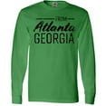 thumbnail image 3 of Inktastic From Atlanta Georgia in Black Distressed Text Long Sleeve T-Shirt, 3 of 5