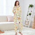 thumbnail image 4 of FORMRS Womens Pajama Set Long Sleeve Top and Pants with Pockets Soft Comfy Lounge Sleepwear, Sizes S-2XL, Birds Tea Time, 4 of 7