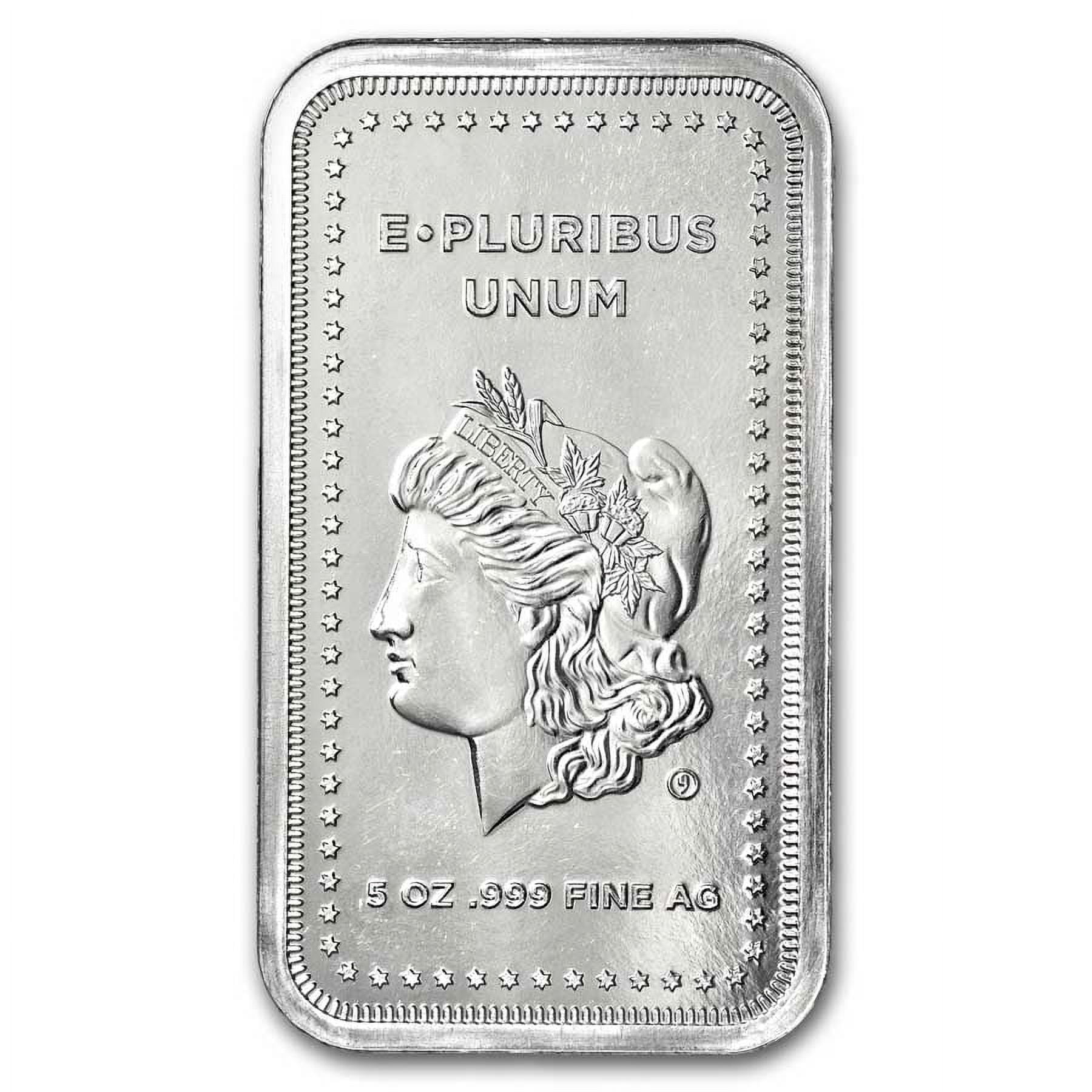 APMEX 5 oz Silver Bar, .999 Fine, Eagle Design, IRA Eligible
