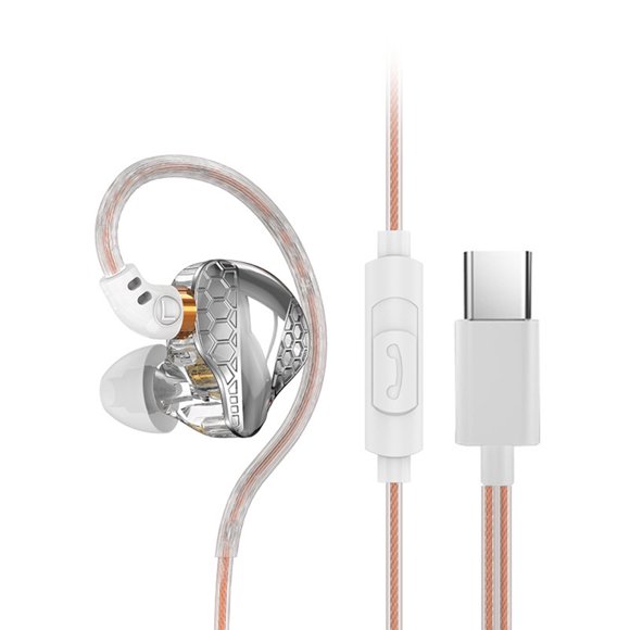 Pisexur Auriculares deportivos con cable para hombre, envolventes, ligeros, transparentes, cómodos y con cable, ideales para niños y adultos.