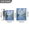 thumbnail image 6 of Yayeee Throw Blanket for Couch Soft Warm 60" x 80" Sofa Chair Bed Decoration, Blue Sky and River, 6 of 7