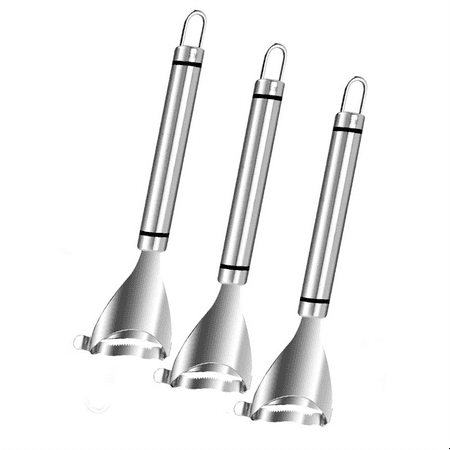 

3Pcs Corn Cutter Peeler Corn Stripper Cob Stripper Tool Stainless Steel Corn Thresher for Kitchen