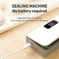 thumbnail image 4 of Scelleuse de Sacs Sans Fil pour l'Entreposage des Aliments, Scelleuse sous Vide Portative Rechargeable par USB avec Écran DEL, 6 Modes de Scellage Thermique Réglables et Base Magnétique, Mini Scelleuses Thermiques Portatives pour Sacs à Collation, 4 of 8