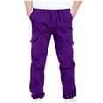 thumbnail image 2 of ZyeKqe Boys Cargo Pants Kids Casual Baggy Hiking Joggers Elastic Waist Outdoor Pull on Sweatpants with Pockets, 2 of 9