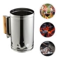 thumbnail image 4 of OULII BBQ Barbecue Fire Starter Chimney Starter Wood Assorted Color Even Heating 1Pcs, 4 of 5