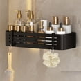 thumbnail image 3 of Bathroom Shower Shelf, Wall Mount Bathroom Shelf Rounded Corner  For Home Use, 3 of 8