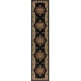 thumbnail image 3 of Sensation Transitional 2' x 10' Black and Beige Polypropylene Indoor Area Rug, 3 of 8
