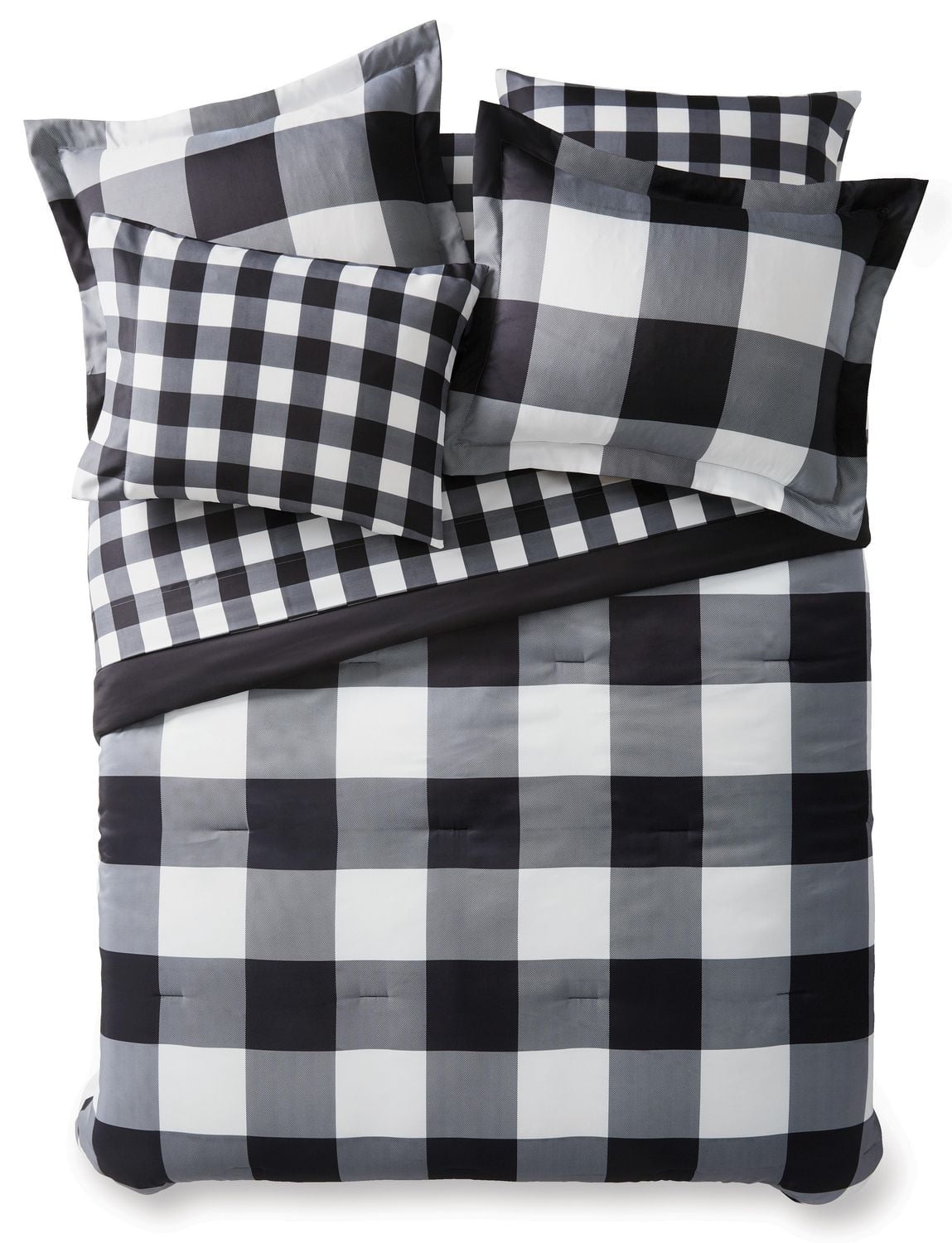 Mainstays Buffalo Check 7 Piece Bed in a Bag Set