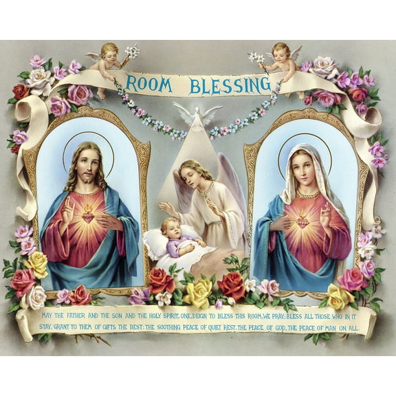 Catholic print picture - ROOM BLESSING P - 8" x 10" ready to be framed
