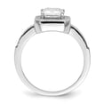 thumbnail image 2 of White Sterling Silver Ring Band Fashion Cubic Zirconia CZ, 2 of 3