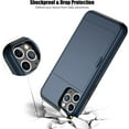 thumbnail image 5 of iPhone 11 Pro Case with Card Holder,Heavy Duty Protective Dual Layer Shockproof Hidden Card Slot Slim Wallet Case for iPhone 11 Pro for Men&Women(Blue), 5 of 14